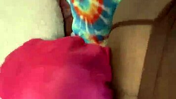 Pregnant Ebony Girlfriend Creams on Friend's Big Cock