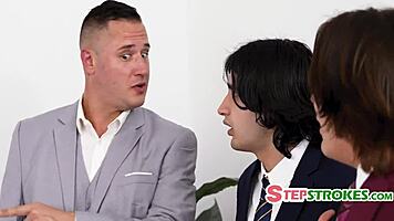 Watching step dad fuck our step sisters in inception