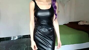 Young Busty Teen Strips Black Dress For Lover Fuck