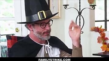 Hot Thanksgiving Dinner Turns into Wild Groupsex Orgy with Squirting Teens and Milfs - Chanel Camryn Tiffani Madison Mike Mancini Rion King!