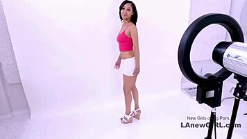 Cute Teen 18+ Brunette Experiences Intense Fucking During Her Sexy Modeling Casting Interview