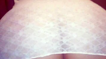 Sexy Young Latina Babe in Robe Offers Up Her Tight Ass