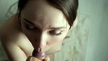 Teen Gives Quick Blowjob To Stepbrother In Shower