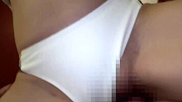Half-beauty goddess arrives at night pool, drowning in intense piston with big tits