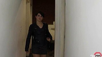 Damn! Skinny Redhead Teen Deepthroats Huge Cock for Cum in Mouth