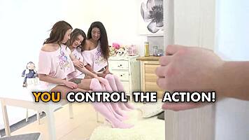 Afternoon Foursome With 3 Little 18+ Nymphos Pov