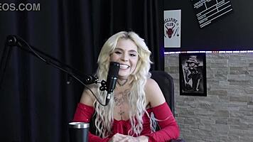 BLONDE LATINA KYRA SEX DOMINATES WITH ANAL PROLAPSE AND WILD EXHIBITION IN SHEER RED OUTFIT