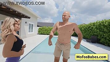 Luna Luxe Reveals Her Butt By The Pool