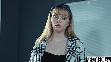 Big tits MILF borrows teen 18+ secretary for lesbian sex?