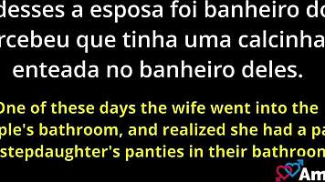 husband encounters stepdaughter in suggestive scenario