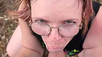 i gave a petite blowjob exhib in nature during my cyprus trip, it was so sexy with milf couple