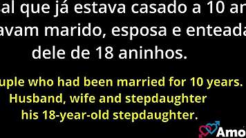 husband encounters stepdaughter in suggestive scenario