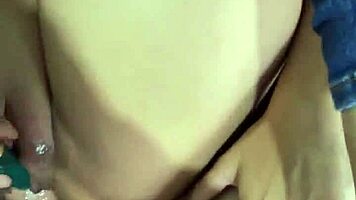 me cojo a mi cita de tinder con creampie bent over vibrator cum in restaurant