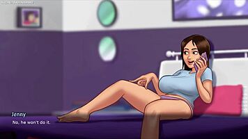 Horny Stepsis Caught Masturbating with Monster Dildo in Room