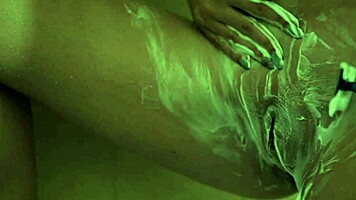 Hot brunette visits Sam Frost for squirt orgasm