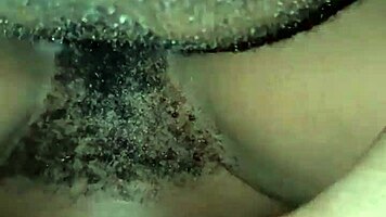 Teasing Wet Hairy Pussy Of Sexy Petite Ebony Chick With Massive Cock