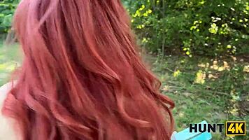 Slutty redhead seduces producer on street