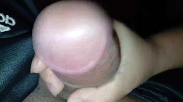 Boyfriend's semen looks delicious during handjob