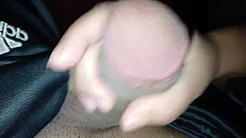 Boyfriend's semen looks delicious during handjob