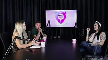Lexi Mallet and Bruna Carlos in romantic group interview with toys