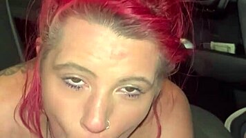 Real Redhead Hooker Gets Fucked Bareback And Lets Customer Cum In Her Pussy