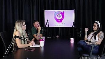 Lexi Mallet and Bruna Carlos in romantic group interview with toys