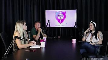 Lexi Mallet and Bruna Carlos in romantic group interview with toys