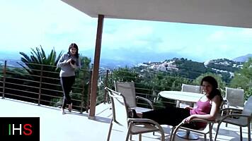 Curly girl gets pussy fucked with mouth cumshot.