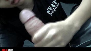 Hot brazilian babe with big ass fucking a well-endowed guy