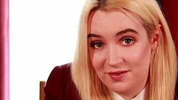 British student shows upskirt panties at party for jerk off instructions 😘