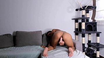 Latina Teen Rides Dildo In Softcore Fun