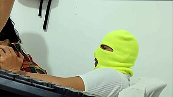 Sex-addicted Canadian neighbor dominates me in bed, making me cum inside her