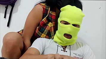 Sex-addicted Canadian neighbor dominates me in bed, making me cum inside her