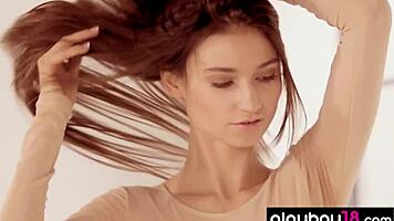 Petite Brunette Latvian Ballet Dancer Ilvy Kokomo Loves Naked Practicing Intensely