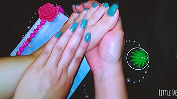 She gives foot massage leading to orgasm