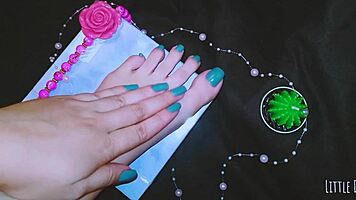 She gives foot massage leading to orgasm