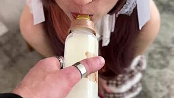 delicious reward for nerdy college babe in cosplay