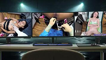 nicole luvas first gyno exam with latex gloves