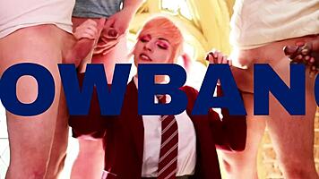 it feels so intense when ellie and victoria greene eagerly suck their teacher's huge cock in sexy uniforms