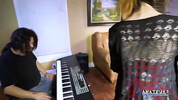 petite busty cloe sucks a cock and gets her wet pussy deeply drilled