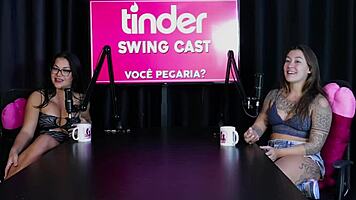 Safada Shows Blowjob After Tinder Swing Cast - Flor De Damiana Sheer Red