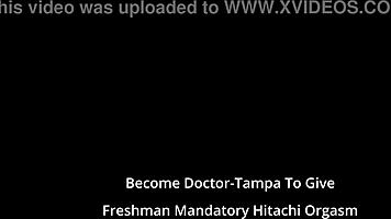 Doctor Tampa's mandatory freshman vibrator session with Angel Oaks.