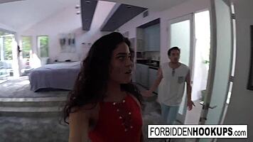 Wild teen sluts fuck their step-brothers with blowjobs and facials