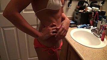 shae parker's shaved pussy fingered in fishnets by big-cocked boyfriend