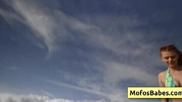 Naughty Natural Busty Blonde Teen Sahara Skye Suck Her Friends Dick Charles Dera And Reveal Her Boobs At The Beach