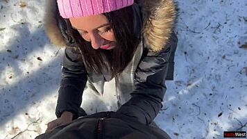 Stranger Cums In Teen's Pussy Outdoors