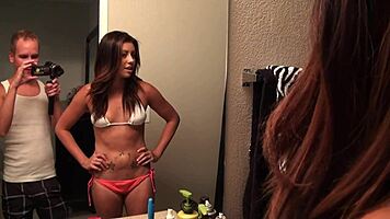 shae parker's shaved pussy fingered in fishnets by big-cocked boyfriend