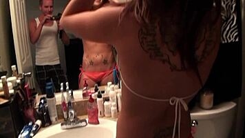 shae parker's shaved pussy fingered in fishnets by big-cocked boyfriend