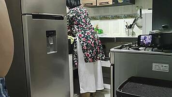 my step-nephew fucks me in kitchen early morning i hope husband doesnt find out 😳