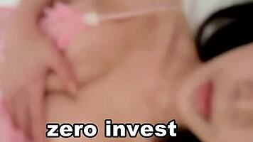 beautiful japanese teen amateur goes solo in hardcore session showing tits.